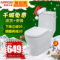 arrow箭牌卫浴普通抽水马桶家用节水坐便器直冲座便器AE1103