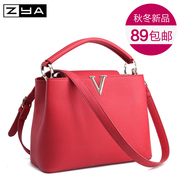 ZYA Lady bag handbag 2015 new tides in autumn and winter fashion v oblique cross handbag bag shoulder bag