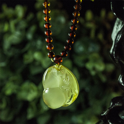 天然乌料金绞蜜葫芦配彩虹链