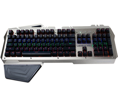 力胜MKB-300 机械键盘 背光游戏竞技金属键盘 104键青轴全键无冲