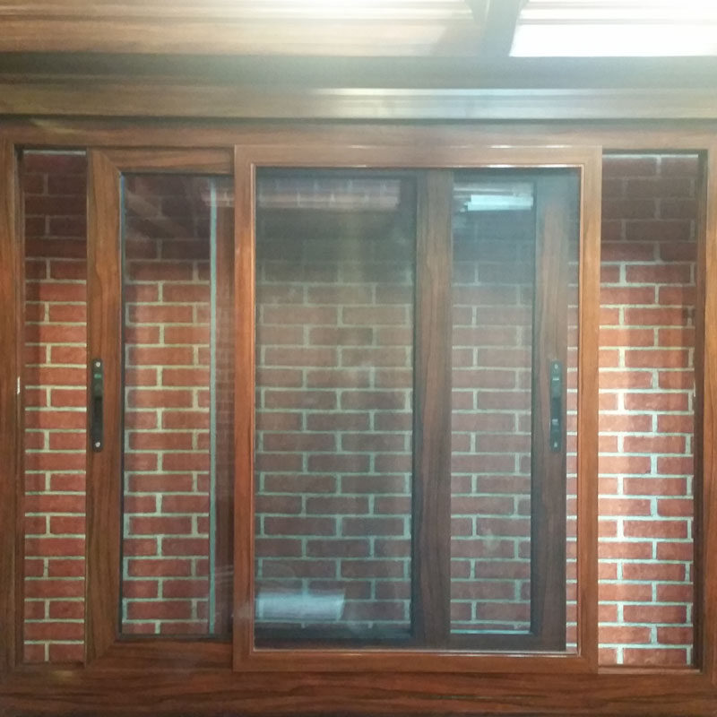 断桥铝推拉窗断桥铝门窗封阳台隔音窗断桥铝窗户忠旺断桥铝木纹色已售