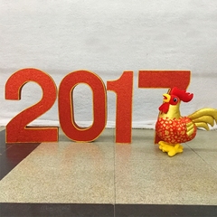 春节大型装饰 新年酒店商场2017立体字摆件 鸡年户外室内创意装饰