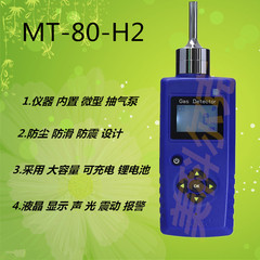 便携式泵吸式氢气气体检测仪报警MT-80-H2浓度测漏仪有毒气体探测