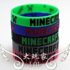 我的世界周边硅胶手环 JINX MineCraft 苦力怕爬行者的脸塑胶手环