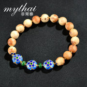 Thai hand-woven original ya Pak female retro Palace silver cloisonne Beads Bracelet Korean Jewelry Gifts