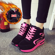 2015 winter new style sports shoes woman Hi-Korean version and cotton and wool-thick-soled platform shoes student shoes