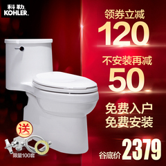 科勒马桶艾黛儿4.2L五级旋风节水连体座便器K-5171T/4983T-C缓降