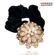 Package mail smiling Pearl hair accessories hair accessories hair band hair rope girls head capitatum Korea velvet ring