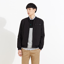 美特斯邦威2015秋装新款男简洁棒球茄克吊牌价339