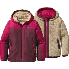 现货 Patagonia Reversible Fuzzy Puff Hoody 儿童双面穿抓绒衣