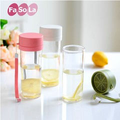 日本品牌fasola 随手杯塑料杯子 儿童水杯女士茶杯 杯子 学生杯