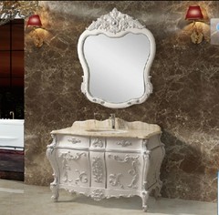 仿古欧式浴室柜红橡木落地古典卫浴浴室柜组合梳洗柜