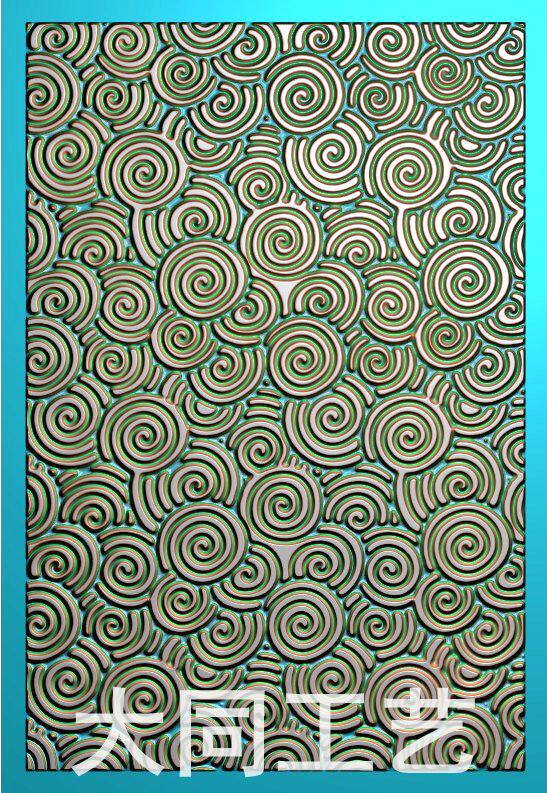 精雕图 灰度图 浮雕图jdp bmp 精品挂件图 46牌祥云背