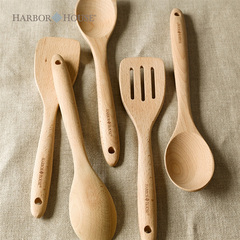 Harbor House榉木厨房小工具 木制汤匙 炒菜锅铲 漏铲 优质耐用