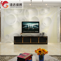 浩达高温3D微晶电视背景墙 现代中式客厅背景墙瓷砖梦幻