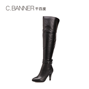 C.banner/banner in autumn and winter boots high heel stiletto cow leather women's boots A4502023