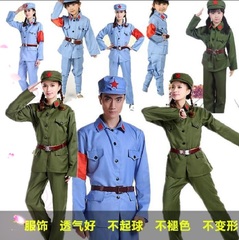 成人八路军演出服红军服抗战服装红卫兵服表演衣服舞蹈军装合唱服