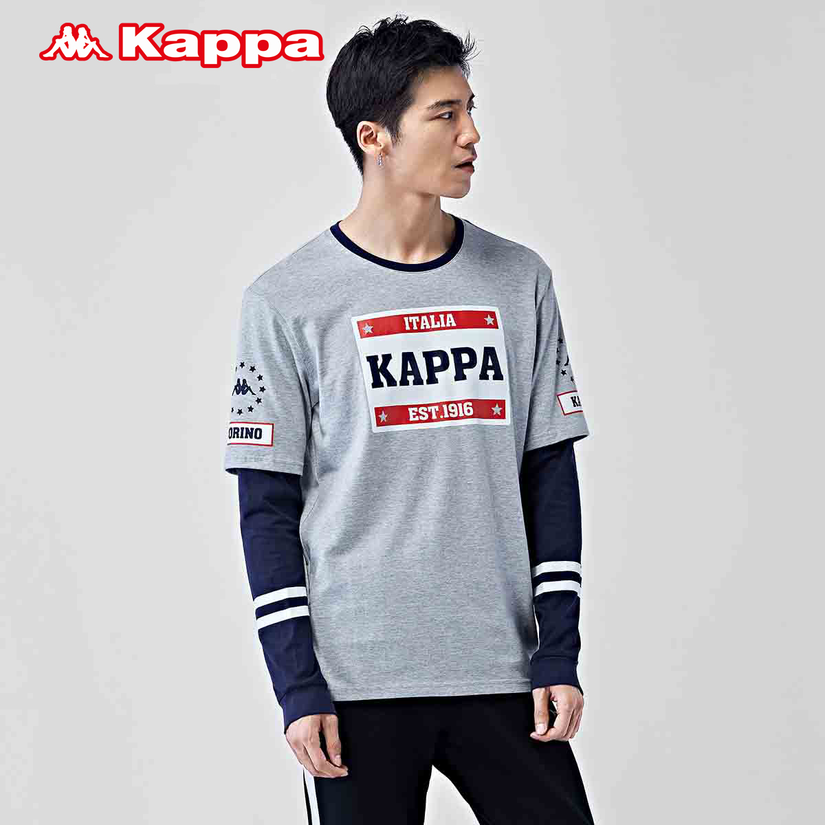 Kappa男卫衣运动服圆领套头衫 休闲上衣打底衫运动外套|K0552TC31产品展示图5