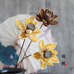 【夏荷】天然组合艺术干花禅意莲花室内家装摆件佛具莲蓬拍摄道具