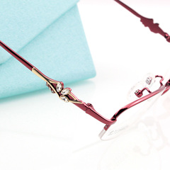 纯钛眼镜架 配成品近视眼镜女款 超轻光学半框眼镜架眼睛框