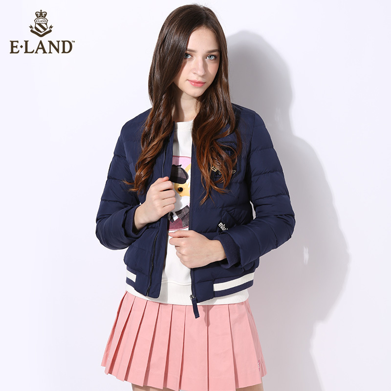 ELAND秋冬新品夹克式短款羽绒服女EEJD64T02M专柜正品产品展示图2