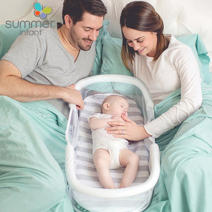 Summer婴儿床摇篮床新生儿宝宝床可折叠床儿童床便携式小床床中床
