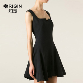 黑色吊带裙冷淡风复古小黑裙连衣裙赫本风短裙150矮小个子娇小xs