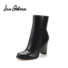 samedelman  REYES简约欧美粗跟靴子中筒高跟短靴  A0543