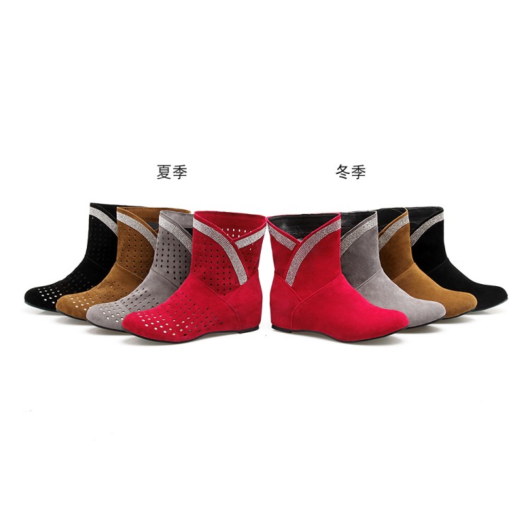 gules Women's Shoes Wedding shoes The increase in Bootie Single boots Hollow Autumn and winter Big size shoes Women's Boots Small code Boots MLEin the Women's Shoes, Boots category - from Buy2taobao.com to provide professional Taobao agent buy service