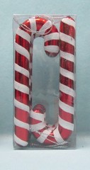 海迪圣诞节日树装饰品 挂饰配件高档硬塑料小拐杖4.5x13cm*6个
