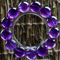 情人节礼物 至尊收藏级乌拉圭紫水晶手链 大规格紫罗兰紫晶手串