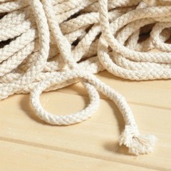 加粗5mm优质浅本白色-纯棉棉绳 床帘配件手工DIY材料 束口绳