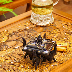 包邮大号烟灰缸带盖泰国实木创意个性烟灰缸客厅办公室酒店装饰品
