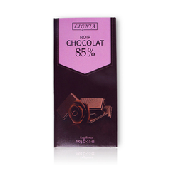 法国原装进口利妮雅非凡 85%纯黑巧克力排块纯可可脂100克 零食品