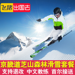 韩国滑雪 京畿道芝山森林滑雪场一日游中文往返接送首尔滑雪12395