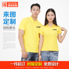 诺初 聚会POLO衫定制翻领T恤班服文化衫定做广告衫工作服印LOGO