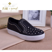 Puqi 2015 low shoes fall/winter end of lazy shoes platform Liu Dingping pedal with Le Fu, thick-soled shoes women's shoes