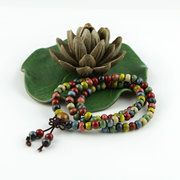 Original handmade vintage Court in Jingdezhen hand Kung Fu Bead Bracelet female multi-color glaze products package email