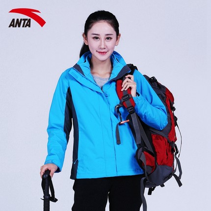 安踏登山服女秋2015anta戶外女款防水保暖徒步沖鋒衣16536675 - 521833707524