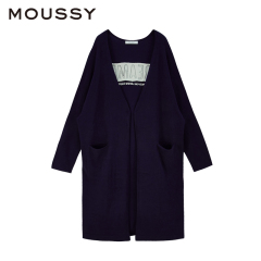 MOUSSY2016春夏新款复古百搭中长款外套女 开衫  0109SY70-0320