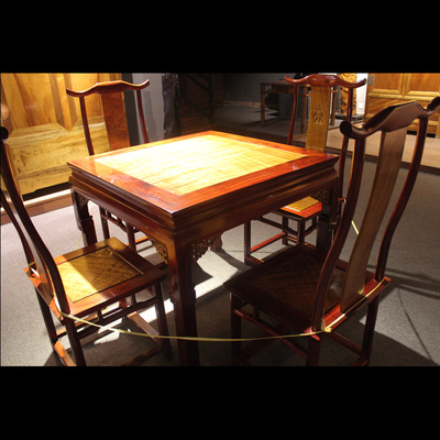 云南黄心楠桌椅套件 仿古实木家具【盛唐锦艺】