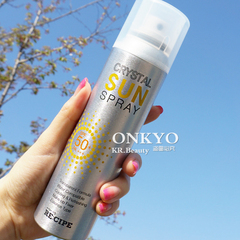 韩国代购 RE:CIPE 水晶防晒喷雾SPF50 PA    全透明清爽轻薄透气