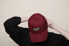 美式休闲侃爷YEEZY破坏棒球帽高尔夫球帽弯檐帽鸭舌帽情侣款红色