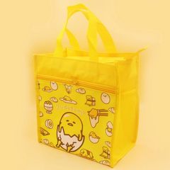 gudetama/蛋黄君鸡蛋哥哥牛津布双层双侧网袋拉链款饭盒袋手拎包