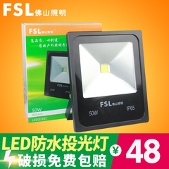 fsl 佛山照明 LED投光灯室外灯100W防水户外灯泛光灯广告灯投射灯