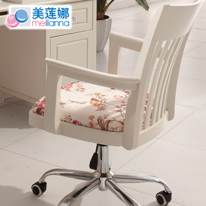 美莲娜家具 韩式田园 书桌 转椅 电脑椅 书椅 实木椅子家用特价