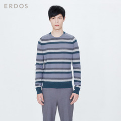 ERDOS/鄂尔多斯秋冬新品 纯羊毛圆领男针织套衫E166D0012