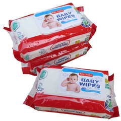 英国进口温和无香带盖婴儿湿巾纸80抽宝宝湿巾特价抢购三包包邮