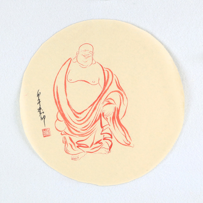 青年画家刘帅《弥勒》纸本镜心