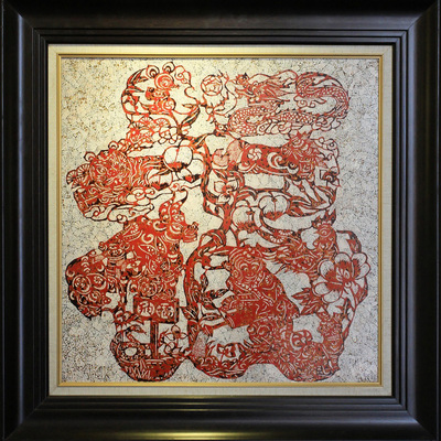 陈登凎:漆画作品【生肖纳福】送礼收藏佳品